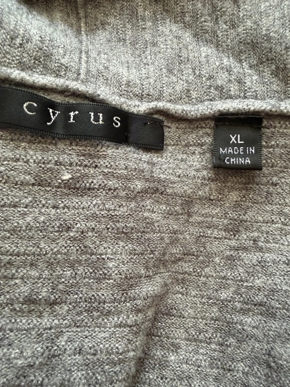 Cyrus Light Gray Open-Front Ribbed Cardigan - Picture 8 of 8